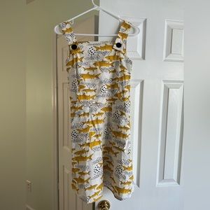 Nooworks sharks overalls dress size M EUC